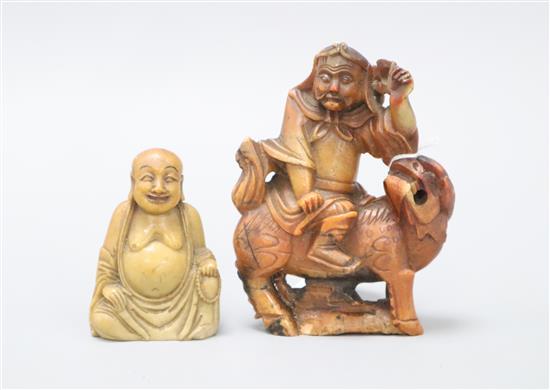 Two soapstone carvings